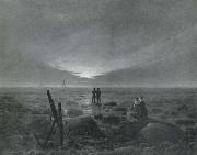Caspar David Friedrich Moonrise over the sea oil on canvas